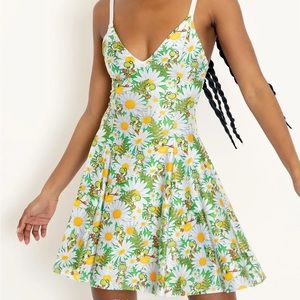 Blackmilk Super Mario Yoshi Garden Strappy Mini Dress